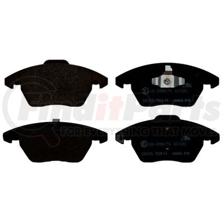 607285 by ATE BRAKE PRODUCTS - ATE Original Semi-Metallic Rear Disc Brake Pad Set 607285 for Volkswagen