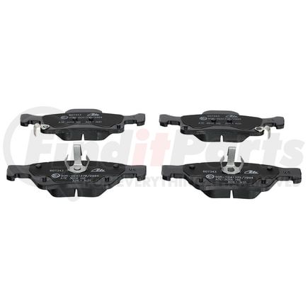 607343 by ATE BRAKE PRODUCTS - ATE Original Semi-Metallic Rear Disc Brake Pad Set 607343 for Dodge, Jeep
