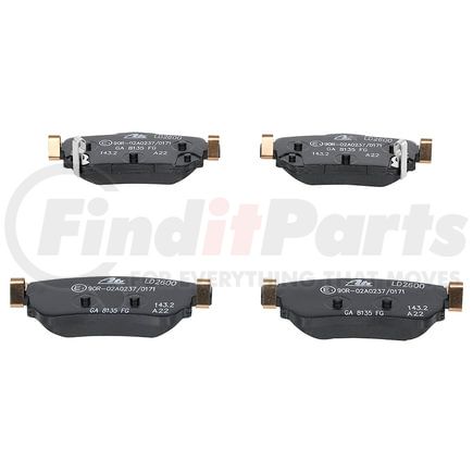 LD2600 by ATE BRAKE PRODUCTS - ATE Ceramic Rear Disc Brake Pad Set LD2600 for Nissan