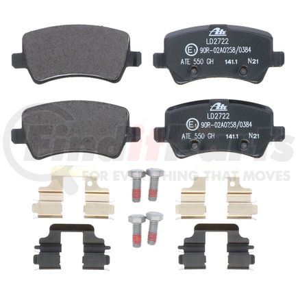 LD2722 by ATE BRAKE PRODUCTS - ATE Ceramic Rear Disc Brake Pad Set LD2722 for Land Rover, Volvo