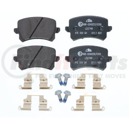 LD2749 by ATE BRAKE PRODUCTS - ATE Ceramic Rear Disc Brake Pad Set LD2749 for Audi, Volkswagen