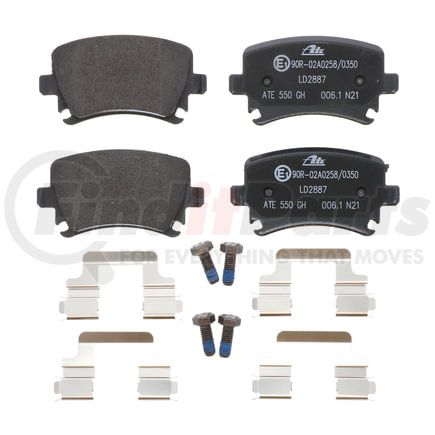 LD2887 by ATE BRAKE PRODUCTS - ATE Ceramic Rear Disc Brake Pad Set LD2887 for Audi, Volkswagen