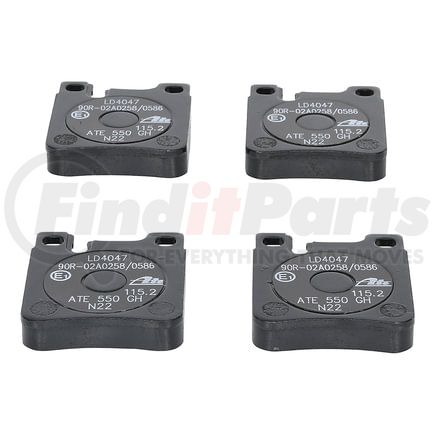 LD4047 by ATE BRAKE PRODUCTS - ATE Ceramic Rear Disc Brake Pad Set LD4047 for Chrysler, Mercedes-Benz