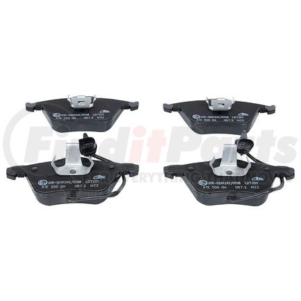 LD7201 by ATE BRAKE PRODUCTS - ATE Ceramic Front Disc Brake Pad Set LD7201 for Audi