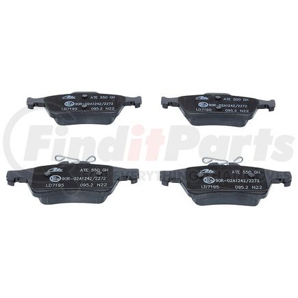 LD7195 by ATE BRAKE PRODUCTS - ATE Ceramic Front Disc Brake Pad Set LD7195 for GM, Ford, Mazda, Saab, Volvo