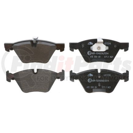 LD7216 by ATE BRAKE PRODUCTS - ATE Ceramic Front Disc Brake Pad Set LD7216 for BMW