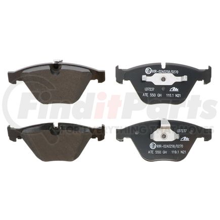 LD7237 by ATE BRAKE PRODUCTS - ATE Ceramic Front Disc Brake Pad Set LD7237 for BMW