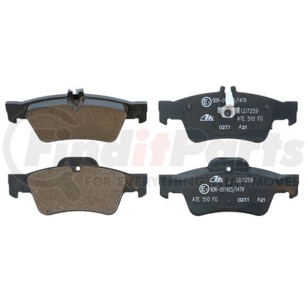 LD7259 by ATE BRAKE PRODUCTS - ATE Ceramic Rear Disc Brake Pad Set LD7259 for Mercedes-Benz