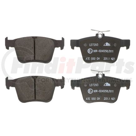 LD7293 by ATE BRAKE PRODUCTS - ATE Ceramic Rear Disc Brake Pad Set LD7293 for Audi, Volkswagen