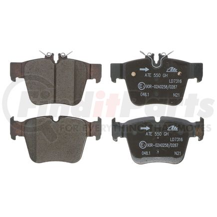 LD7316 by ATE BRAKE PRODUCTS - ATE Ceramic Rear Disc Brake Pad Set LD7316 for Mercedes-Benz