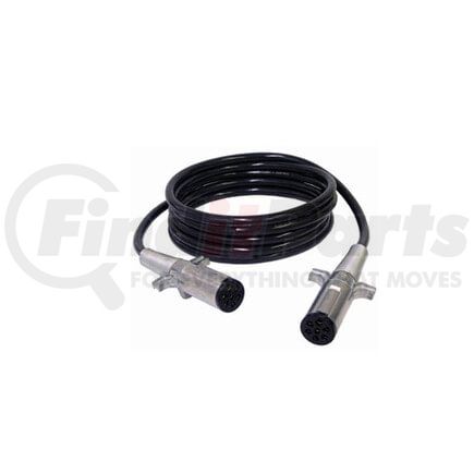 Haldex BE27451 Trailer Power Cable Straight Cable Assembly - Black, 6/12 and 1/10 Cable Gauge, 10 ft.