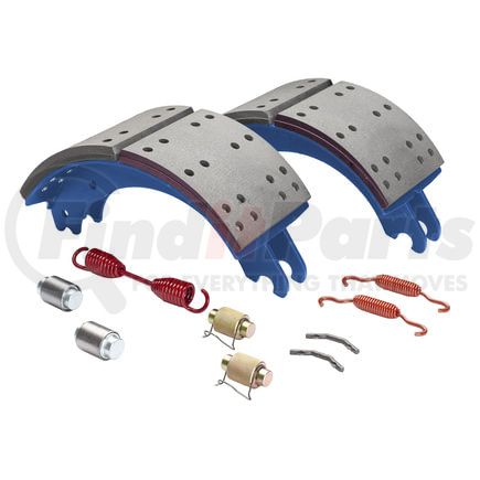 GD4515QJ by HALDEX - Drum Brake Shoe Kit - Rear, New, 2 Brake Shoes, with Hardware, FMSI 4515, for Meritor "Q" Current Design Applications