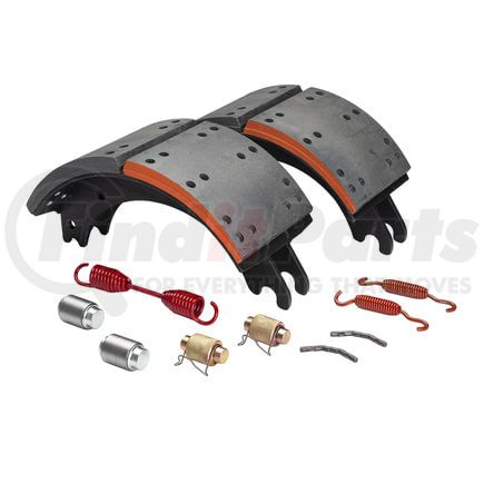 Haldex GP4707QG Drum Brake Shoe Kit Relined 2 Shoes/Hardware,2030 Grade Material, FMSI 4707