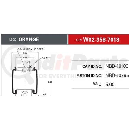 Firestone W023587018 Suspension Air Spring Kit AIR BAG