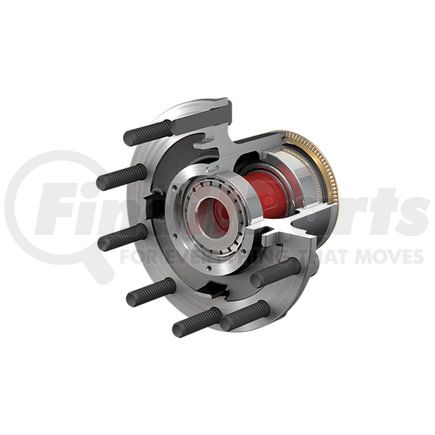10082215 by CONMET - Drum Brake and Hub Assembly - 4.29 Offset, 12,500 lbs. Rating, Iron Hub, 3.30 in. Stud, Aluminum Wheels