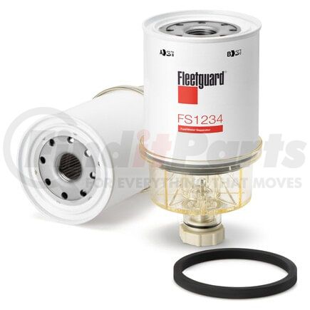 FS1234B by FLEETGUARD - Fuel Water Separator - Spin-On, with Bowl