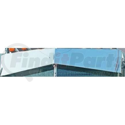 P1260 by ARANDA - Bowtie Chop Top Door Trim - 8" x 4", Cab Mounted Mirror, Stainless Steel