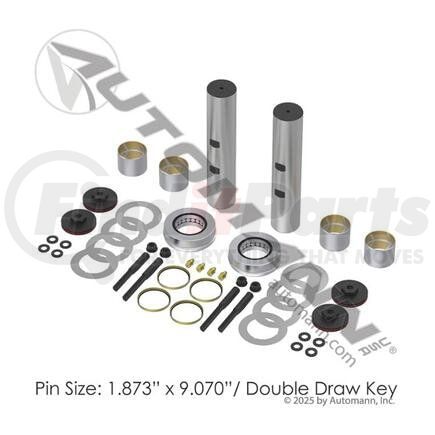 460534B by AUTOMANN - Steering King Pin Repair Kit, Double Draw Key, 1.873" x 9.070"