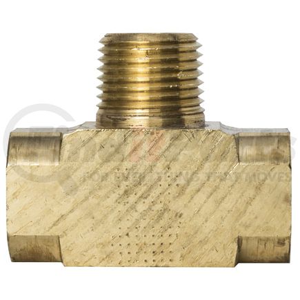 Tectran 106-B-R Air Brake Air Line Fitting Air Brake Air Line Thread Branch Tee - Brass, 1/4 in. Pipe Thread, Extruded