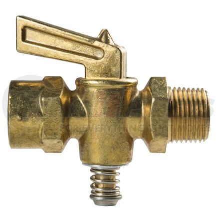 Tectran 2120-B-J Air Brake Air Shut-Off Petcock Air Brake Air Shut-Off Petcock - Brass, 1/4 in. Thread, Female Pipe to Male