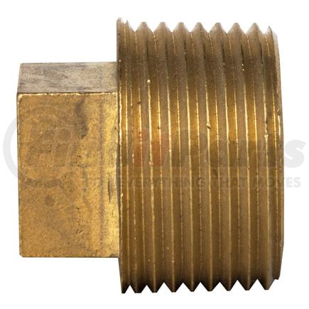 Tectran 109-E-R Air Brake Air Line Fitting Air Brake Pipe Head Plug - Brass, 3/4 in. Pipe Thread Size, Square Head Plug