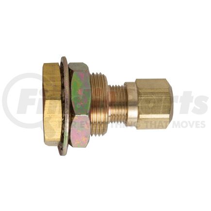 Tectran 113-8AB-R Air Brake Air Line Fitting Bulkhead Frame Fitting for Female to Nylon Tubing. 1/2" OD, 1.75" OAL, Fix-it