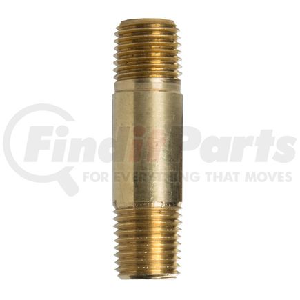Tectran 113C112R Air Brake Air Line Fitting Air Brake Pipe Nipple - Brass, 3/8 in. Pipe Thread, 1-1/2 in. Long Nipple