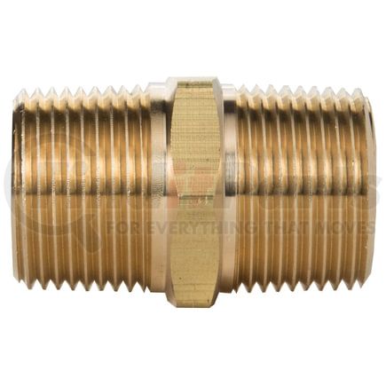 122-DC-R by TECTRAN - Air Brake Reduction Nipple - Brass, 1/2 in. Pipe Thread A, 1/2 in. Pipe Thread B