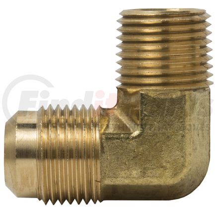 Tectran 49-8D-R Male Elbow Fitting Flare Fitting - Brass, 1/2 in. Tube Size, 1/2 in. Pipe Thread, Male Elbow
