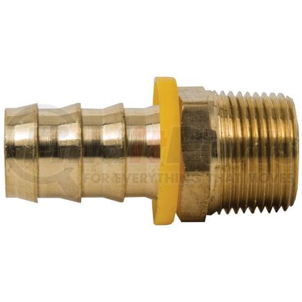 Tectran 725-4B-R Air Brake Air Line Fitting Air Tool Hose Barb - Brass, 1/4 - in. Tube, 1/4 in. Thread, Male