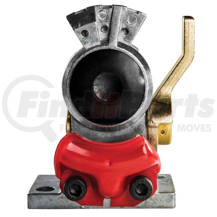 Tectran 9203F Gladhand Gladhand - Red, Aluminum, Emergency, Handle Style Shut-Off, with Flange Mount