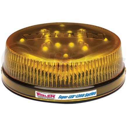 L32LAF by WHELEN ENGINEERING - WHELEN ENGINEERING L32LAF - Permanent LED Beacon, SAE Class 1, Amber, Flat Mount