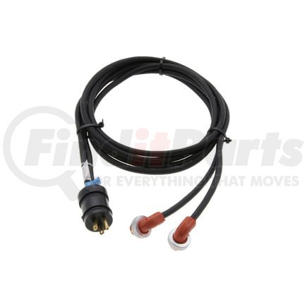 8608423 by PHILLIPS & TEMRO - Weatherproof Parallel Cordset-WP Male Plug, 2 Female Silicone Connectors, 125V, 15 Amps, 14 and 14 ft., 14/3 SJOW, A (WP)-NEMA 5-15, "K" Silicone Connector