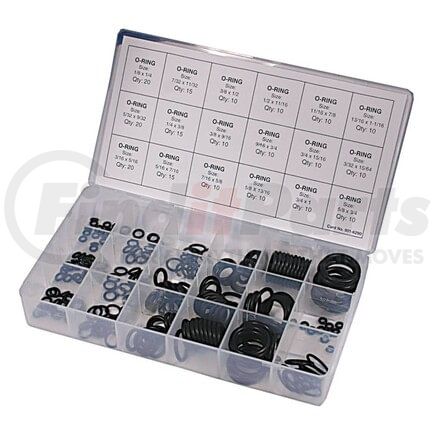 Stens 415-299 O-Ring Assortment 225 Piece Set O-Ring Assortment, 18 SAE Sizes, 1/8in to 1-1/16in Diameter