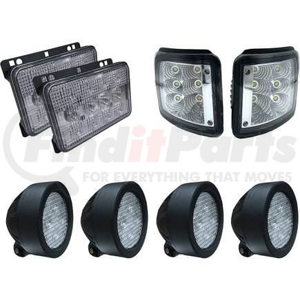 JDKIT-10 by STENS - 8-Piece LED Light Kit, 340W, 25,800 Lumens, 12/24V, 27.8A, Spot/Flood Combo