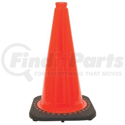 751-477 by STENS - Safety Cone, 18in Height, Red/Orange with Black Base