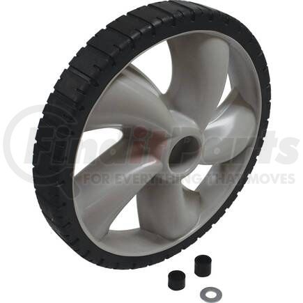 195-059 by STENS - Wheel, Plastic, 12in OD x 1-3/4inW, Bar Tread, 1/2in Bore, Multi-Spacer Kit