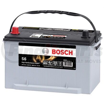 S6551B by BOSCH - Bosch High Performance AGM Starter Battery for Start/Stop systems