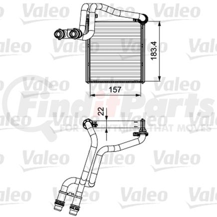 811536 by VALEO - HEATER CORES VOLKSWAGEN GOLF V PLUS