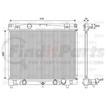 701568 by VALEO - Radiator for Toyota Yaris 2007-2016 (VS2890)