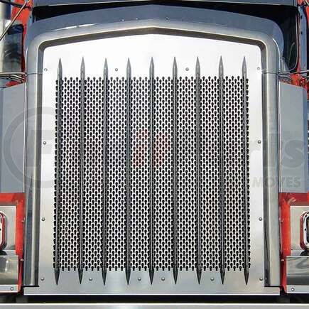 TRUX TK-1146 Hood Grille Insert KENWORTH W900L EXTENDED HOOD PUNCH OUT GRILLE WITH KW LOGO HOLES (ALL YEARS)