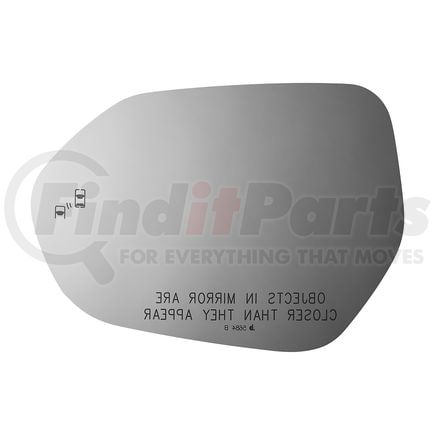 5684B by BURCO - Passenger Side (RH) Convex Mirror Glass with Blind Spot Icon, Fits Heated OE Mirror Only