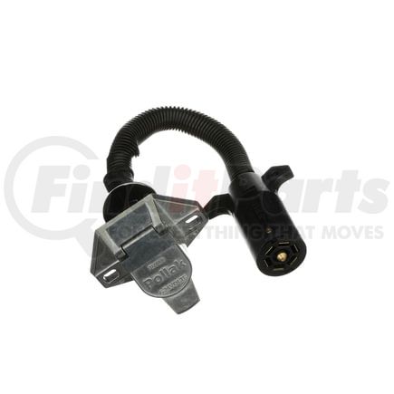 7WB-128V by POLLAK - 7 Way Blade Polymer RV Plug To 7 Pole Round Metal