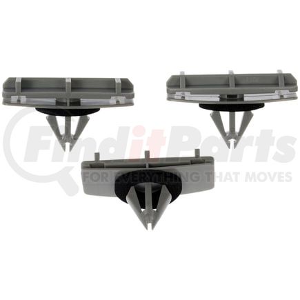 963-525D by DORMAN - Fender Flare Clip - Plastic, Gray, 0.87 in. Length, 0.16 in. ID, 0.31 in. OD, Metric
