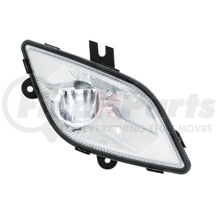 United Pacific 32901 Fog Light Chrome Single LED Fog Light for 2018-2024 Freightliner Cascadia, Passenger, Competition Series