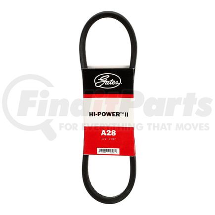 Gates A28 Accessory Drive Belt Accessory Drive Belt - Hi-Power II Classical Section Wrapped V-Belt