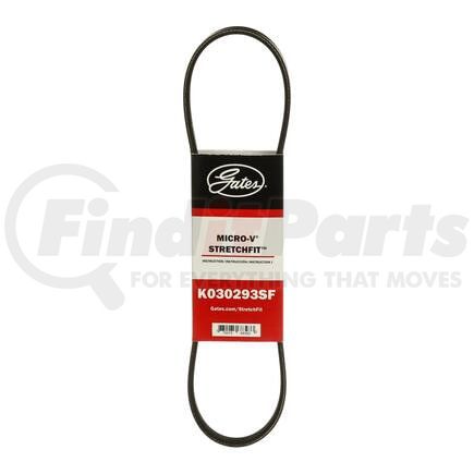 Gates K030293SF Serpentine Belt Stretch Fit Micro-V Serpentine Drive Belt