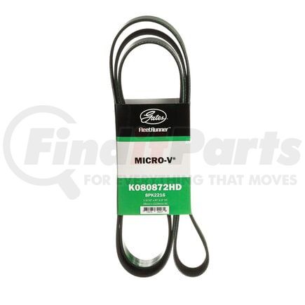 K080872HD by GATES - Serpentine Belt - FleetRunner Heavy-Duty Micro-V Serpentine Drive Belt