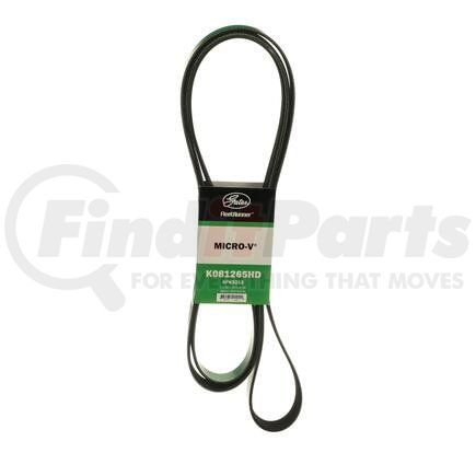 K081265HD by GATES - FleetRunner Heavy-Duty Micro-V Serpentine Drive Belt