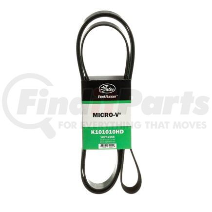 Gates K101010HD Serpentine Belt Serpentine Belt - FleetRunner Heavy-Duty Micro-V Serpentine Drive Belt